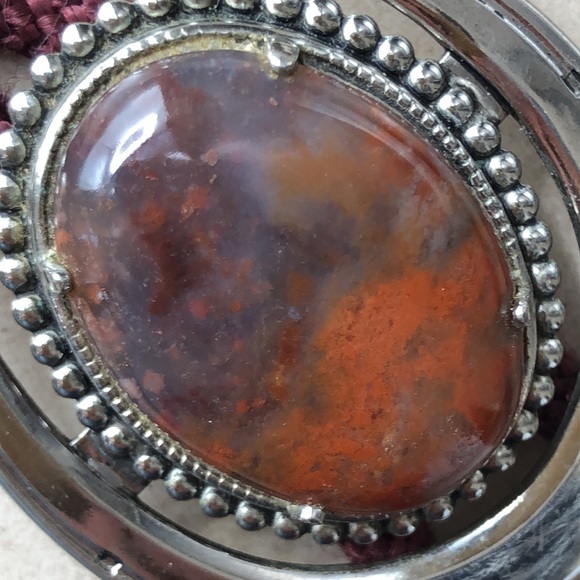 VTG Horseshoe & Agate Vintage Bolo - Picture 3 of 11